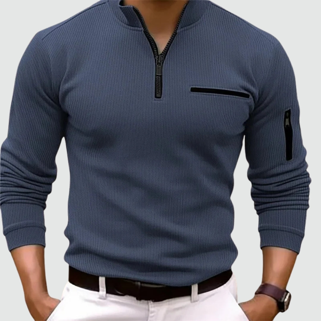 Noavera Elias Långärmad Pikétröja med Zip