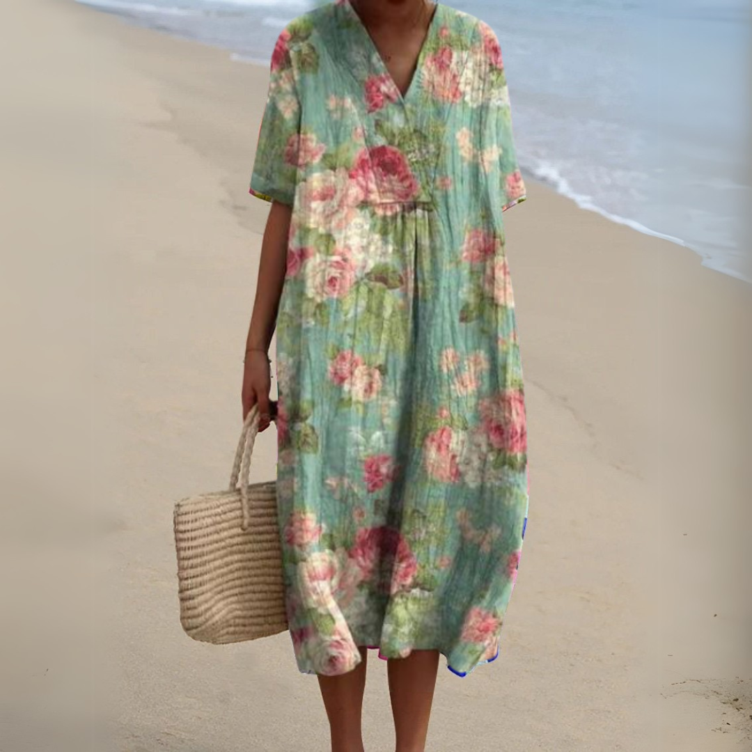 Noavera™ | Figurflatterande bomullsklänning