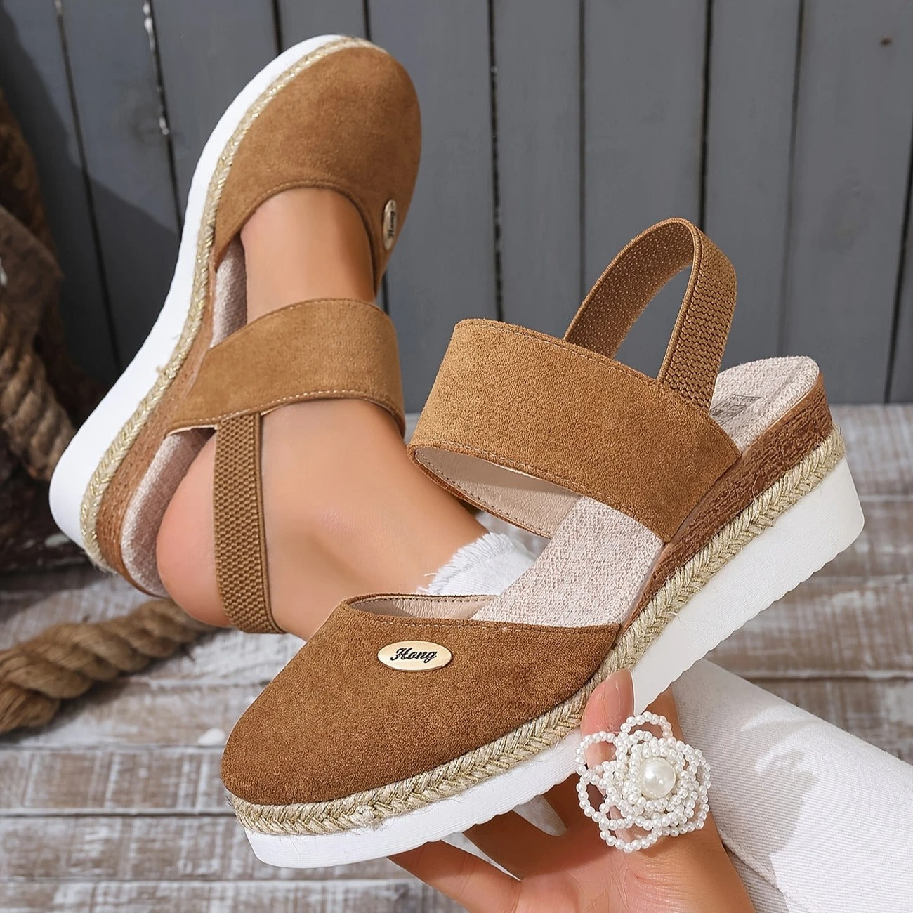 Noavera™ | Antonia - Ortopediska Sandaler med Platå, Ventilerande och Avslappnade