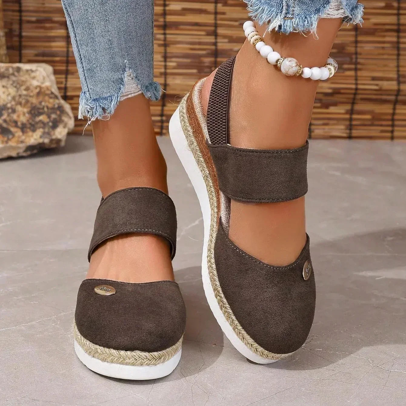 Noavera™ | Antonia - Ortopediska Sandaler med Platå, Ventilerande och Avslappnade