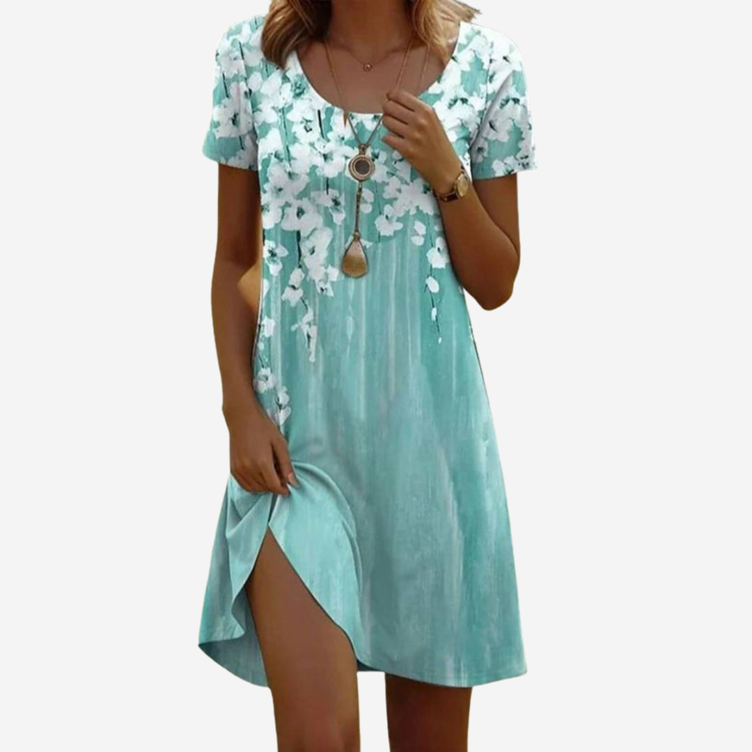 Noavera™ | Vintage Klänning Med Blommönster