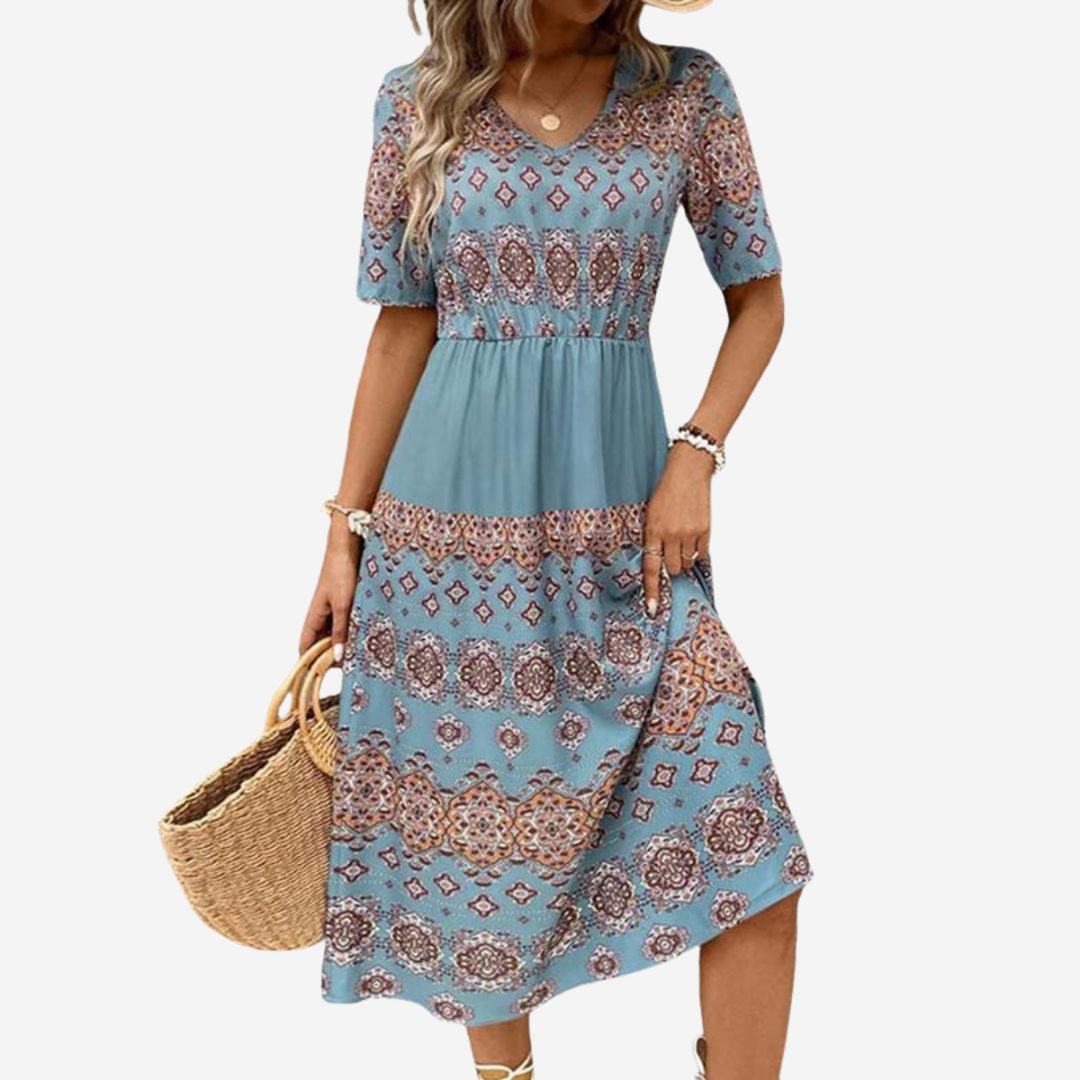 Noavera™ | Ledig boho-klänning med mönster