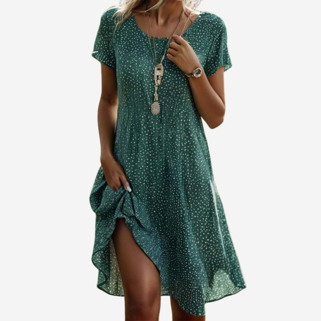 Noavera™ | Kort klänning med prickar