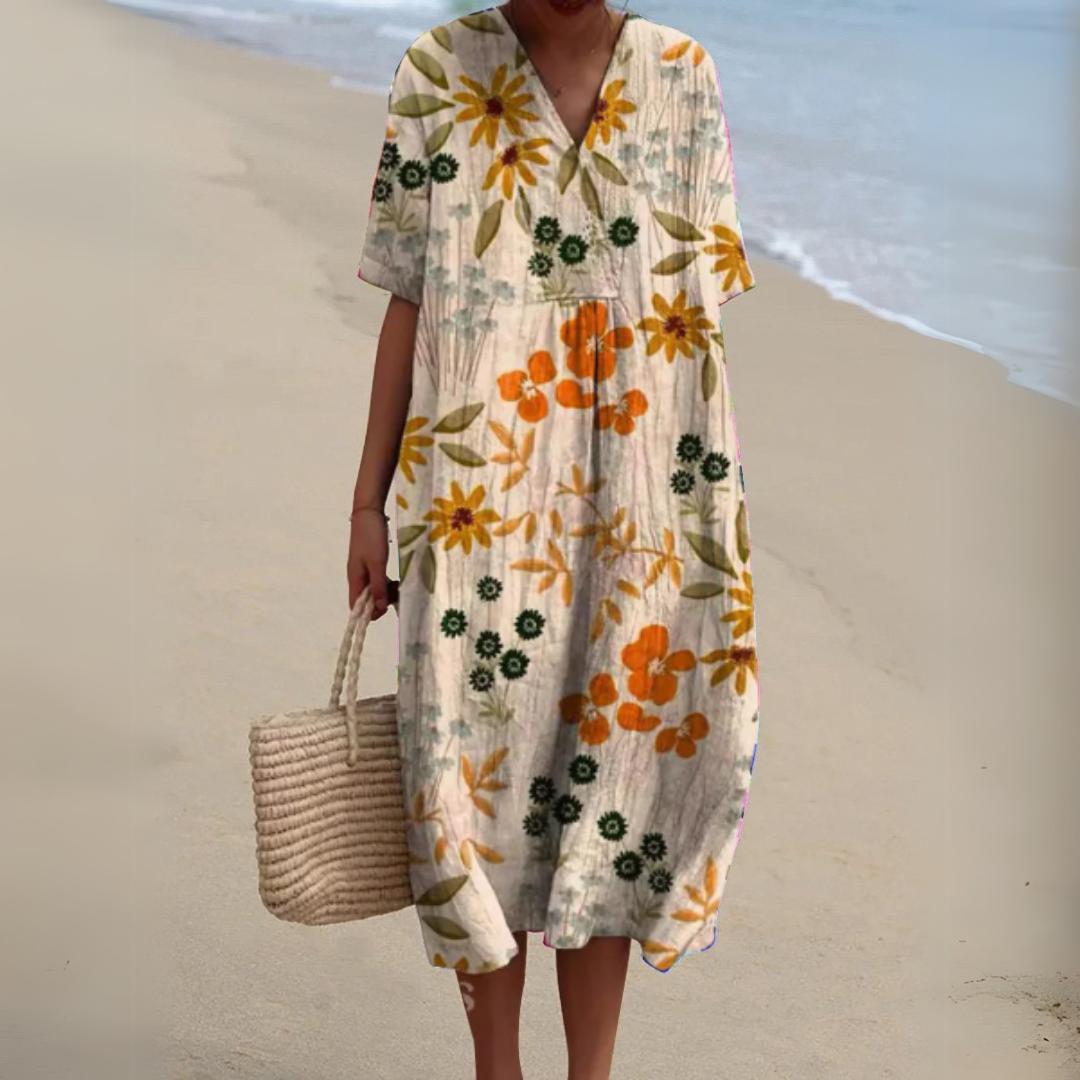 Noavera™ | Figurflatterande bomullsklänning