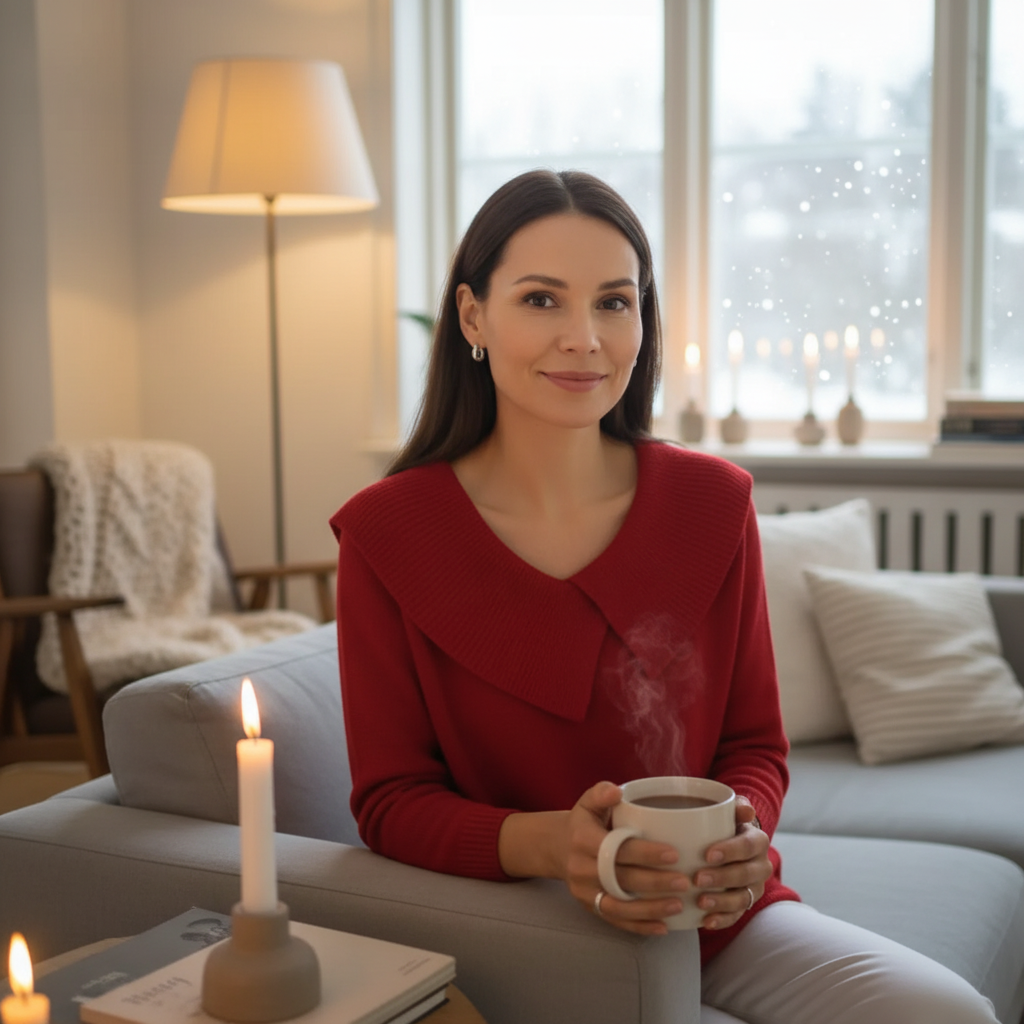 Noavera | Elina™ Stickad Topp med Krage