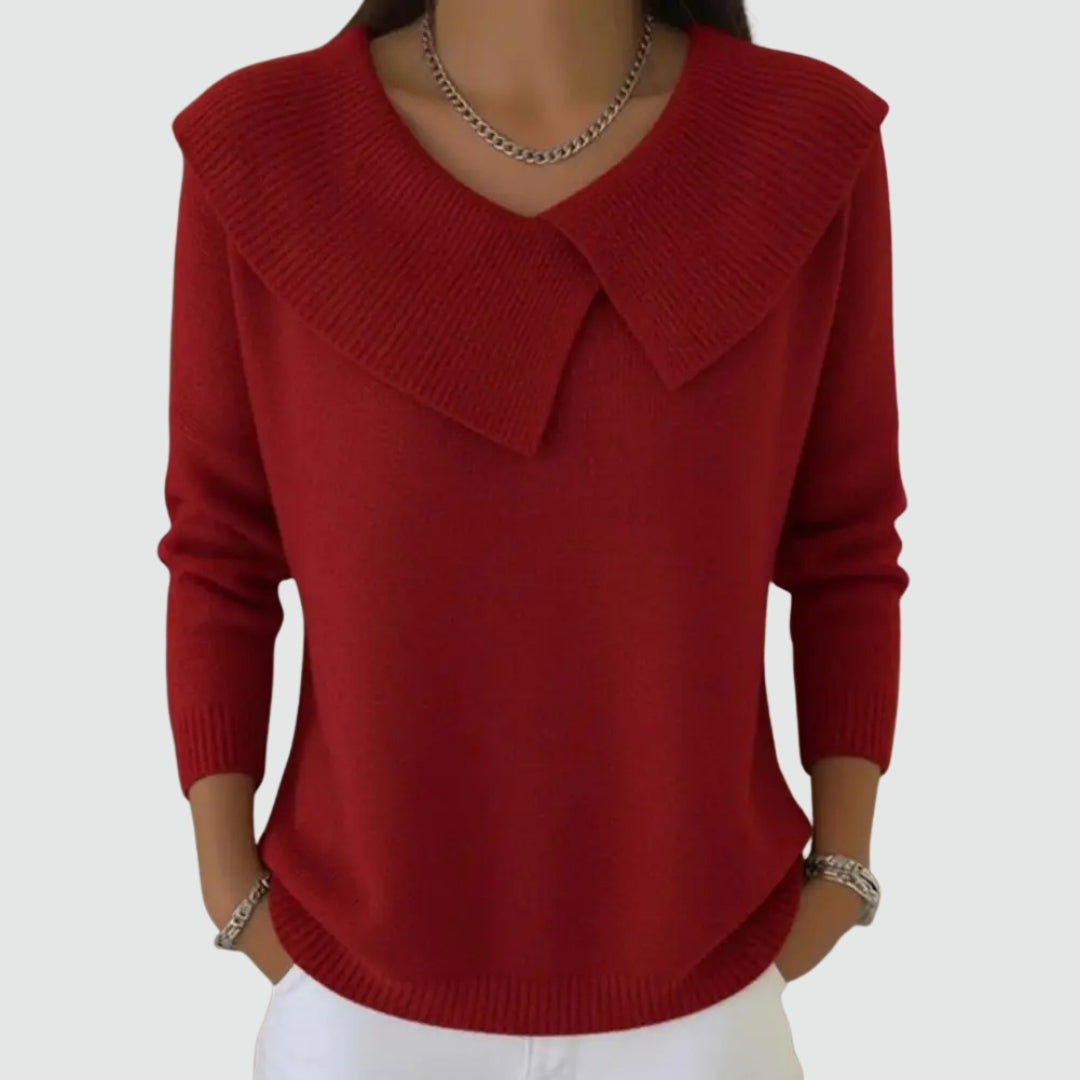 Noavera | Elina™ Stickad Topp med Krage