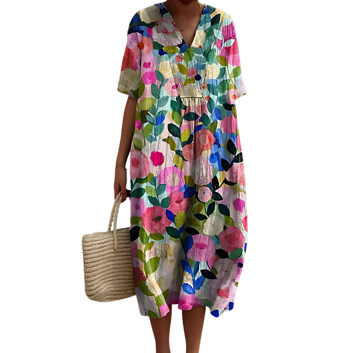 Noavera™ | Figurflatterande bomullsklänning