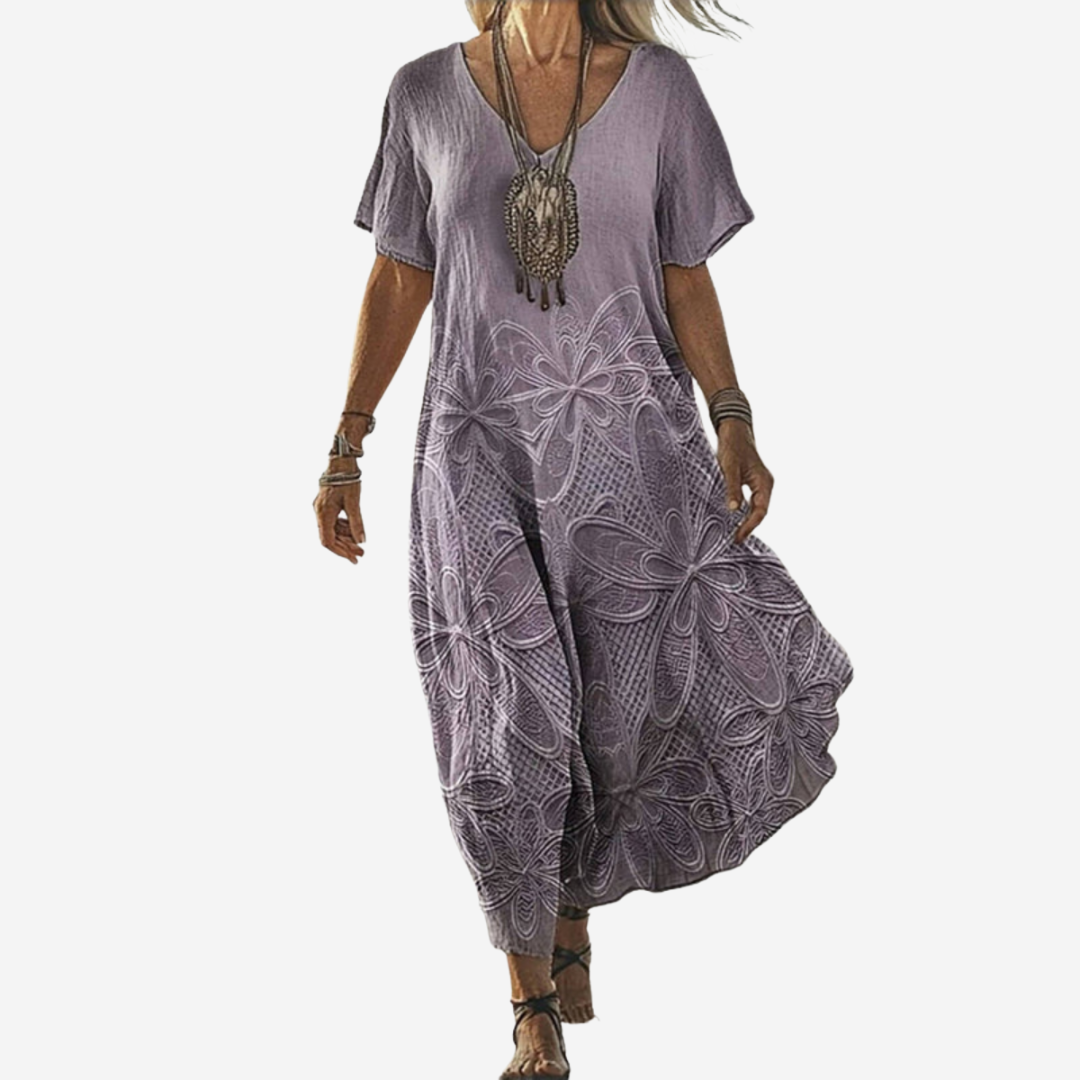 Noavera™ | Blommig vintageklänning