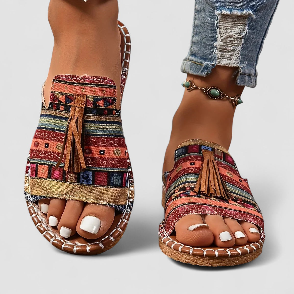 Noavera™  | Leena - Bekväma och Platta Ortopediska Sandaler